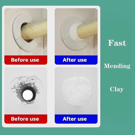Pack of 50 White Seal Putty Waterproof Duct Seal Repair Sealing Clay, Quick Mending Mud for Drain Connection, Wall Hole, Air Conditioning Hole