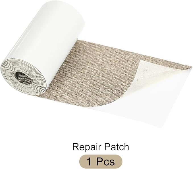 Repair Patches Repair Tape Self-Adhesive DIY Repair Patch Linen Gear Patch for Sofa, Furniture, Chair, Clothing,Tents,3x60 Inch,Light Coffee