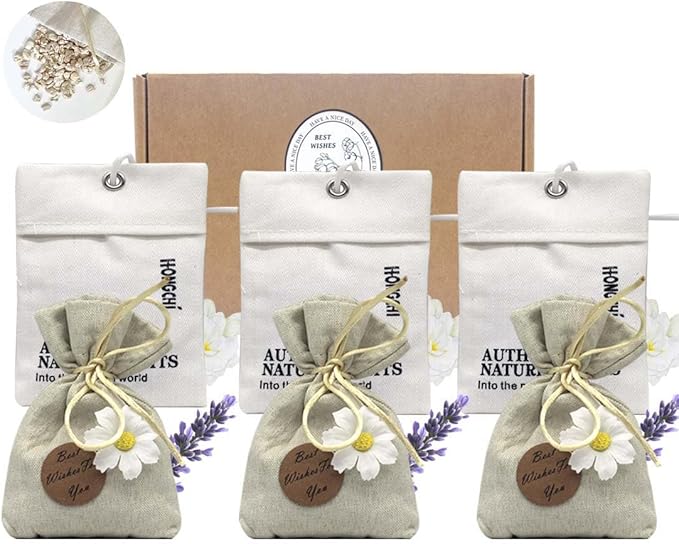 6-Pack Fresh Scented Sachet Packet, Air Freshener Bags for Drawers, Closets, Cars, Long Lasting Home Fragrance, English Pear Freesia and Lavender