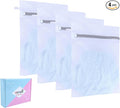 Mesh Laundry Bags, Mesh Wash Bags, Durable Mesh Structure with Strong Zipper, Suitable for Underwear, Delicate Clothes, Pants, Shoes, Socks Washing (Small Fine Mesh, Small 12 * 16inch*4pcs)