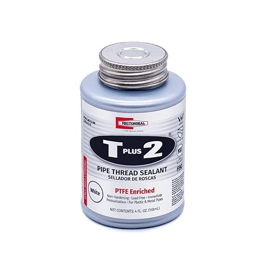Rectorseal 23631 1/4 Pint Brush Top T Plus 2 Pipe Thread Sealant