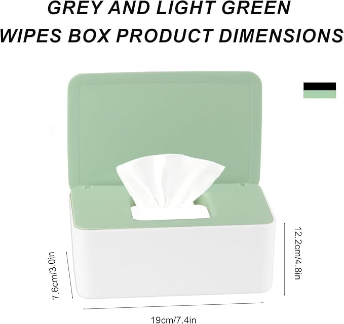 1 Pcs Diaper Wipes Dispenser, Refillable Wipe Container, Wipe Container with Sealing Design Lid, Keep Wipes Fresh,Wet Wipes Cases (Gray)