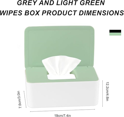 1 Pcs Diaper Wipes Dispenser, Refillable Wipe Container, Wipe Container with Sealing Design Lid, Keep Wipes Fresh,Wet Wipes Cases (Gray)