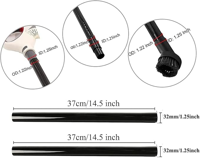 12 Pcs Universal Vacuum Attachments for Shop Vac Accessories, 1 1/4" to 2 1/2" Vacuum Cleaning Tools Kit, Dirt Remover for Home Air Vents Corner Pets Drawer Car Dusty Vacuum Brush Attachment