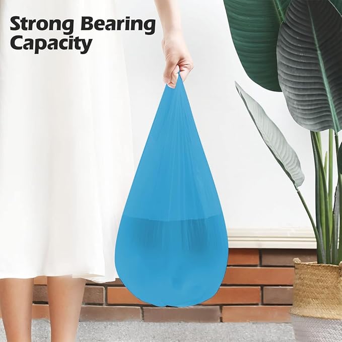2-4 Gallon Portable Trash Bags,120 Counts Thicken portable Small Garbage Bags for Office, Kitchen,Bedroom Trash Can,Strong Trash Bags（Blue）