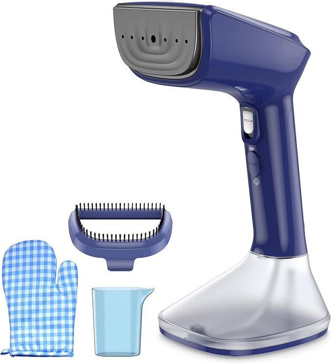 Steamer for Clothes - 1800W Powerful Steam, 2 Modes for Wet and Dry Ironing, 20-Second Fast Heat-up,Detachable Water Tank with Heat-Resistant Gloves -Removing Wrinkles.Only for 120V Countries.Blue