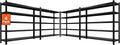 60"W Garage Shelving Heavy Duty Metal Shelving 3000LBS Storage Shelves Adjustable 5 Tier Metal Shelves for Storage Industrial Shelves for Garage, Warehouse, 24.2" D x 60'' W x 72'' H, 4 Packs