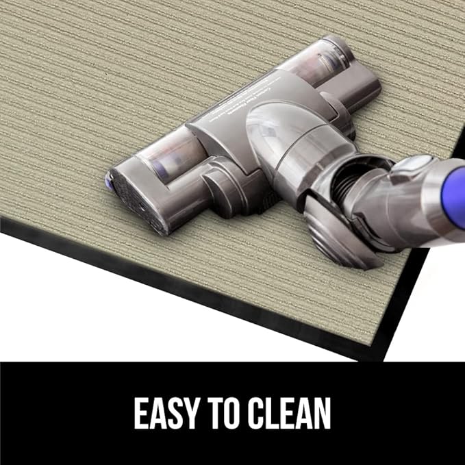 GORILLA GRIP Traffic Guard Door Mat, Heavy Duty Welcome Mats, Commercial Office Space Doormat, Waterproof, Fade Resistant, Strong Rubber Backing, Low Profile, Shoe and Boot Scraper, 29x17, Beige