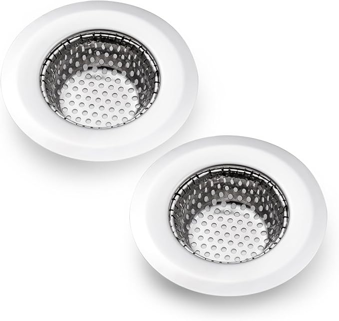 2PCS Bathtub Drain Strainer Cover - 2.84 inch Stainless Steel Shower Drain Hair Catcher