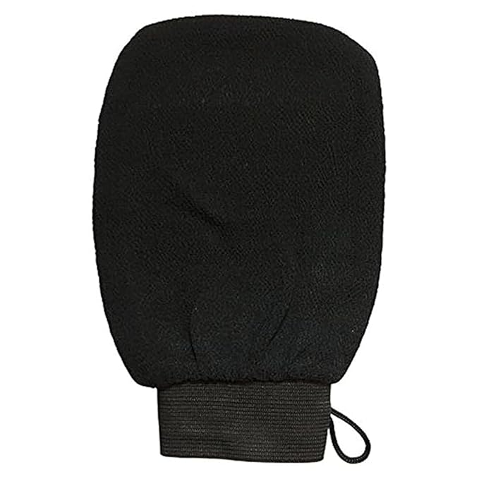 Skinerals Premium Exfoliating Mitt, Body Scrubbing Glove for Self Tan Prep & Smooth Skin, Reusable Tan Exfoliator Mitt for Tanning Mousse, Lotion, or Spray