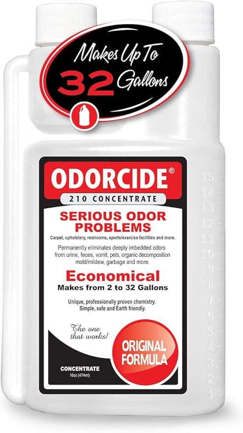 Odorcide Odor Eliminator Concentrate: Odor Eliminator for Strong Odor on Carpets, Hardwood & More - Smoke, Sweat & Pet Odor Eliminator for Home w/Non-Enzymatic Formula, 16 oz…