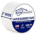 BlueTex Insulationㅤ 3" Wide x 180' Long White Vapor Barrier Seam Tape - 1 Roll, Waterproofing & Great for Crawlspaces, Insulation Repairs, Underlayment Seams, Metal Building Insulation Seams