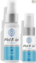 Mist N' Go by Omaze Travel Toilet Spray - Odor Eliminator and Bathroom Air Freshener Deodorizer - Dream Daily Pack (2oz x1 + 1oz x1)