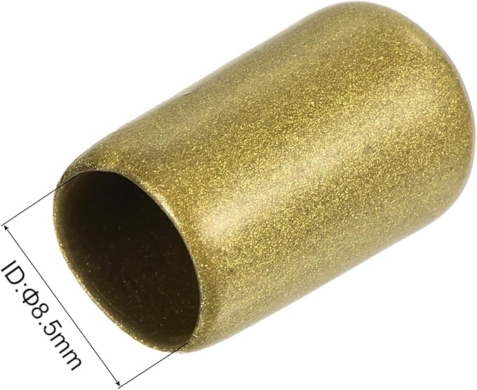 uxcell 20pcs Rubber End Caps 8.5mm ID Vinyl Round Tube Bolt Cap Cover Thread Protectors Gold
