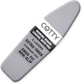 Extra Thick Ironing Board Covers with Pad Standard Size 15x54, Heat Reflective Full Scorch Resistant Padding, Snug Fit Non-Slip Nose Pocket Fastener Straps Elastic Edges, Gray