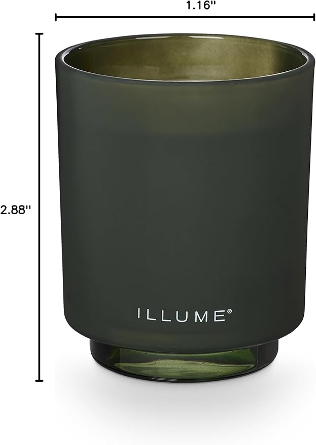 ILLUME Refillable Boxed Glass Candle, Balsam & Cedar