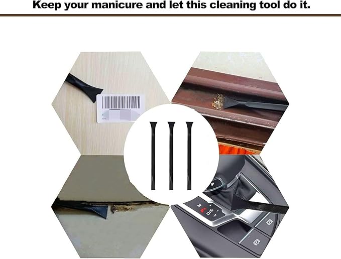 Tpyx Scraper Small Plastic Scraper Tool, Multi-Purpose Scraper Non-Scratch Cleaning Tool, Used in Narrow Spaces and Gaps, Perfect for Removing Oil stains, Labels, Food, Dirt, Paint, Etc. (3)