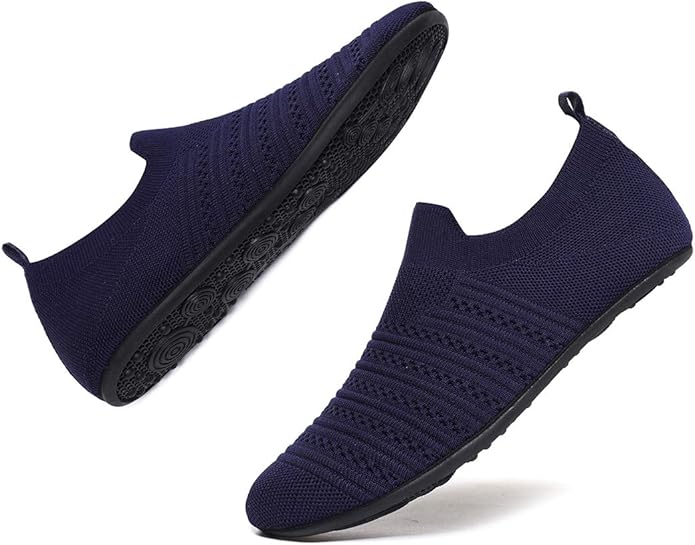 QZKDM Lightweight Slip on Grip Indoor House Slippers Barefoot Non Slip Home Exercise Yoga Shoes for Men Women