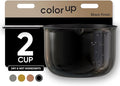 Color Up 2 Cup Measuring Cup, 480ml Black Stainless Steel Metal Measuring Scoop, Easy-Pour Spouts, Engraved Markings, for Dry & Liquid Ingredients
