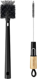 MR.SIGA Water Bottle Brush and Straw Cleaner Brush, Long Handle Bottle Cleaner Brush, 2 in 1 Bottle Cleaning Brush for Sports Bottles, Baby Bottles, Mugs, Straws