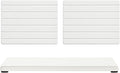 3 Pack Diatomite Stone Sink Tray, Water Absorbing Mat for Kitchen & Bathroom Counter, Quick Dry Soap Dish Makeup Vanity Caddy,Sponge Holder Organizer, White - 2pcs of 8"x 3.8" and 1pc of 3.8"x 3.8"