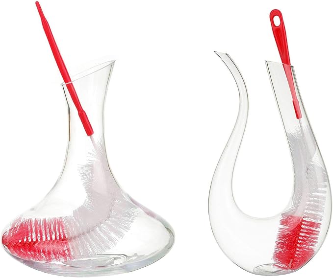 ALINK 3-Pack Long Red Bottle Cleaning Brush for Narrow Neck Beer, Wine, Kombucha, Hydroflask, Thermos, Sport Well, Carafe, Brewing Bottle Cleaner, 16 Inches