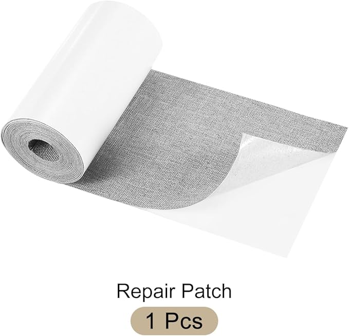Repair Patches Repair Tape Self-Adhesive DIY Repair Patch Linen Gear Patch for Sofa, Furniture, Chair, Clothing,Tents,3.5x79 Inch,Light Khaki