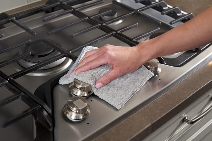 Rubbermaid Microfiber Cloth Towels 24 Pack 14"x14" Non-Scratch Reusable/Washable for Cleaning/Wiping/Polishing for Home/Kitchen/Car