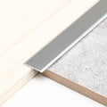 3Pcs Aluminum T Molding Trim & Floor Transition Strips, Flat Divider Strip for Door Threshold and Joining Flooring Gaps of Laminate Planks Tile (2.9Ft x 0.8In, Matte Silver)