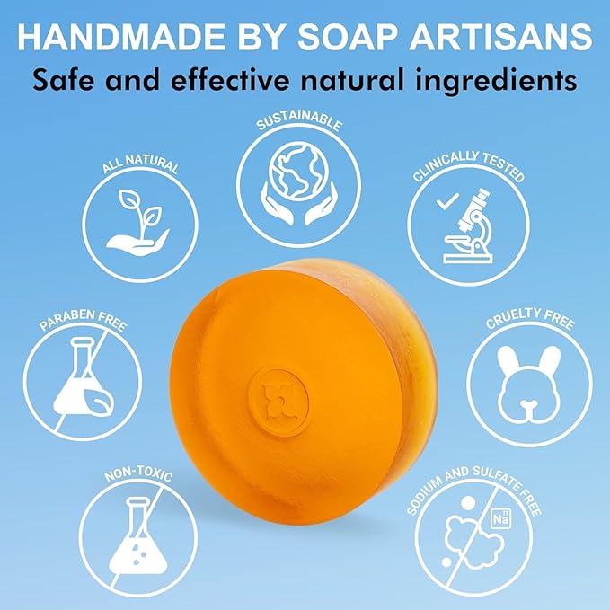 Mirai Clinical Persimmon Soap Bar for Body Odor (Pack of 4 – 100g Each) – Eliminates Nonenal Aging Odor - Deodorizing and Purifying, Japanese Natural Body Odor Soap - Gentle on All Skin Types