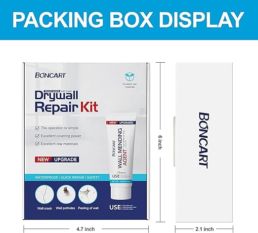 Spackle Wall Repair Kit, Drywall Repair Patch Kit,Wall Mending Agent Putty,Wall Repair Paste Plaster for Wall Crack/Nail Hole,Wall Repair Patch Kit with Scraper/Sandpaper
