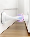 Magnetic Door Stoppers Door Catch - 1 Pack Stainless Steel Heavy Duty Door Stops for Bottom of Door, Wall & Floor Mounting No-Drill Strong Adhesive & Screws, Strong Door Holder to Keep Door Open