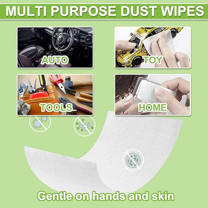Air Jungles All Purpose Car and Home Cleaning Wipes 70 Count, Extra Large 8" x 10" Heavy Duty for Car Interior Vinyl, Kitchen, Bathroom, Furniture, Tool