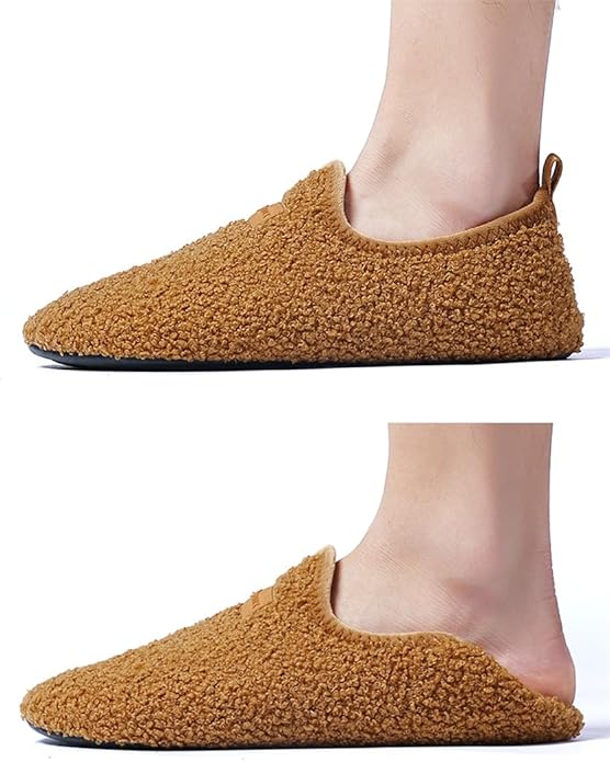 QZKDM Lightweight Slip on Grip Indoor House Slippers Barefoot Non Slip Home Exercise Yoga Shoes for Men Women