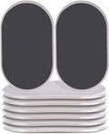 Reusable Large Furniture Movers Sliders for Carpet and Hardwood Floors-8 Pack 9-1/2" Oval Moving Pads Protector for Heavy Duty Sofa Bed Table Desk,Quickly and Easily Move Any Item, Beige