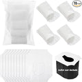 10 Pack Toilet Seat Covers Disposable with 4 Pack Portable Toilet Paper, Large Waterproof Potty Covers, Individually Wrapped Travel Accessories for Public Restrooms, Airplane, Camping
