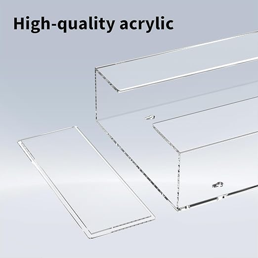 HIIMIEI Acrylic Glove Dispenser Wall Mount, Clear Plastic Glove Rack Floating Triple Gloves Box Holder 16.1'' X 10.2'' X 3.8'', Capacity Of 3 Glove Boxes