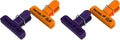 Chef Craft Select Plastic Mini Bag Clip, 3 inch Width 2 Piece Set, Purple/Orange (Pack of 2)