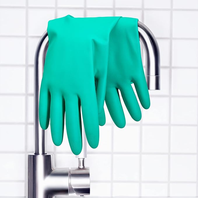 ThxToms Chemical Resistant Nitrile Gloves,Resist Household Acid, Alkali, Solvent and Oil, Latex Rubber Free, 1 Pair Extra Large