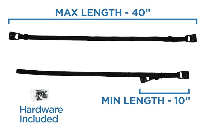 Mount-It! Safety Straps for TV, Furniture, Bookcase, Dresser and TV Stands - Anti-Tip Strap Television Anchor Kit for Baby Proofing, Earthquake Protection, 2 Pack, Mounting Hardware Included