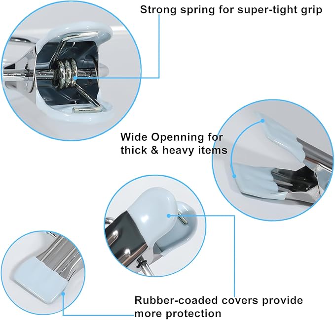 15/30/50Pcs Upgrade Double Head Clamp Dipped Clothespin for Laundry Hooks with Clips, Boot Holder, Hanging Clips, Portable Multifunctional Hangers Single Clip Space Saving for Jeans, Hats (50, Blue)