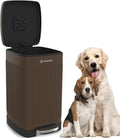 PAWZIDEA Dog Poop Trash Can Outside Odor Control, 5.3 Gallon Large Dog Waste Trash Can with Lid, Waterproof Poop Disposal Bin Outdoor Garbage Can, Activated Carbon Pet Waste Station Container Backyard