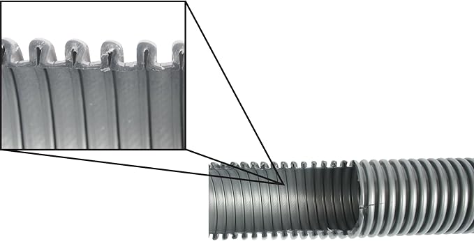 16 Ft. Premium Shop Vacuum Extension Hose with 2 tank adapters and 1.25" curved end
