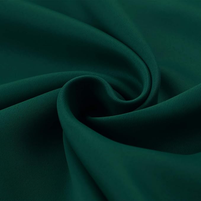 BGment Emerald Green Blackout Curtains 45 Inch Length for Bedroom Window - Small Thermal Insulated Drapes with Rod Pocket for Bathroom Ktichen Cafe Rv Camper, 34 x 45 Inch, 2 Panels
