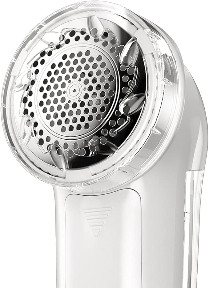 Bymore Fabric Shaver, Lint Remover, Lint Shaver Defuzzer Sweater Shaver for Clothes and Furniture with AC Adapter Pill Fuzz Remover-White