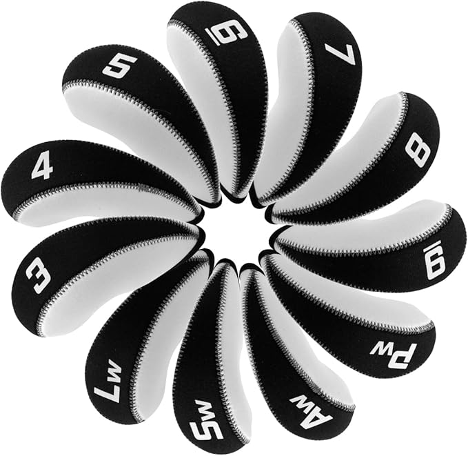 Golf Iron Covers for Golf Clubs Neoprene Golf Iron Cover Set 11pcs/10pcs Golf Iron Headcovers Golf Club Head Covers Fit All Brands
