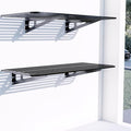 2-Pack 2x4ft Garage Wall Shelving, 2 Shelf Total 8 ft(L) Garage Wall Storage, Heavy-Duty Storage Shelves, Perfect for Holding Storage Bins, Boxes, Sporting Goods, Tools, and More. Space-Saving