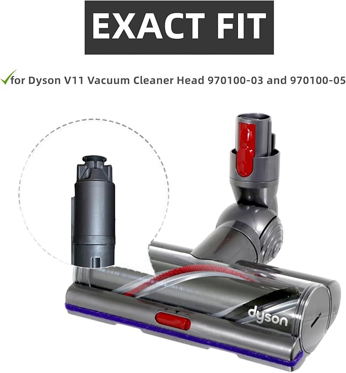 Brush Roller for Dyson V11 Vacuum Cleaner 970100-03 and 970100-05 Replacement Bar Assembly, Replace Part 970135-01, 970135-02 (3 Prong Drive & with Screw)