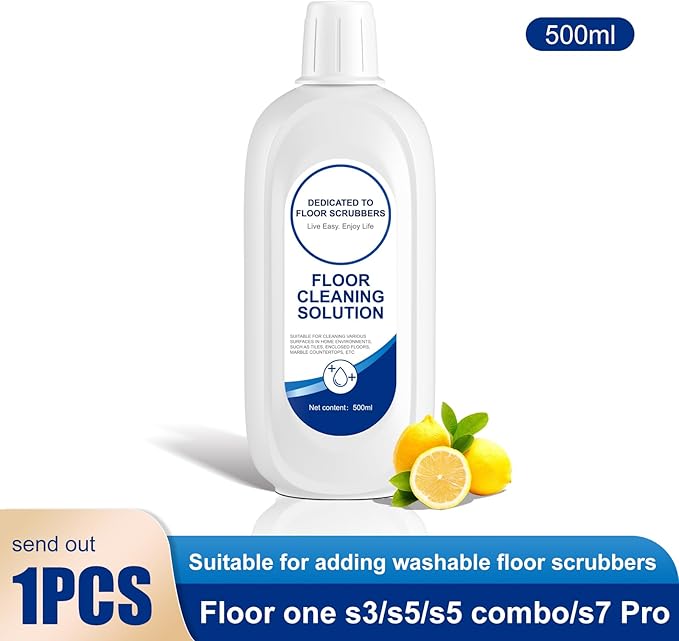 GCW Cleaning Solution Refill 500ML Blue Bottle Original Flavor Floor Cleaner Solution Compatible With Tineco iFLOOR, 3, S3, S5, S5 COMBO, S5 Pro 2, S6, S7 PRO, S7 COMBO Wet Dry Vacuum (1 bottle)