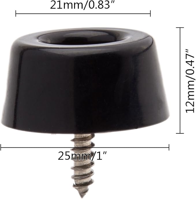 20pcs Round Furniture Pads,ULIFESTAR Furniture Feet Glides Sliders Carpet Saver Hardwood Floor Protectors Surface Protection for Chair Leg Caps Non Slip Furniture Grippers (Black)